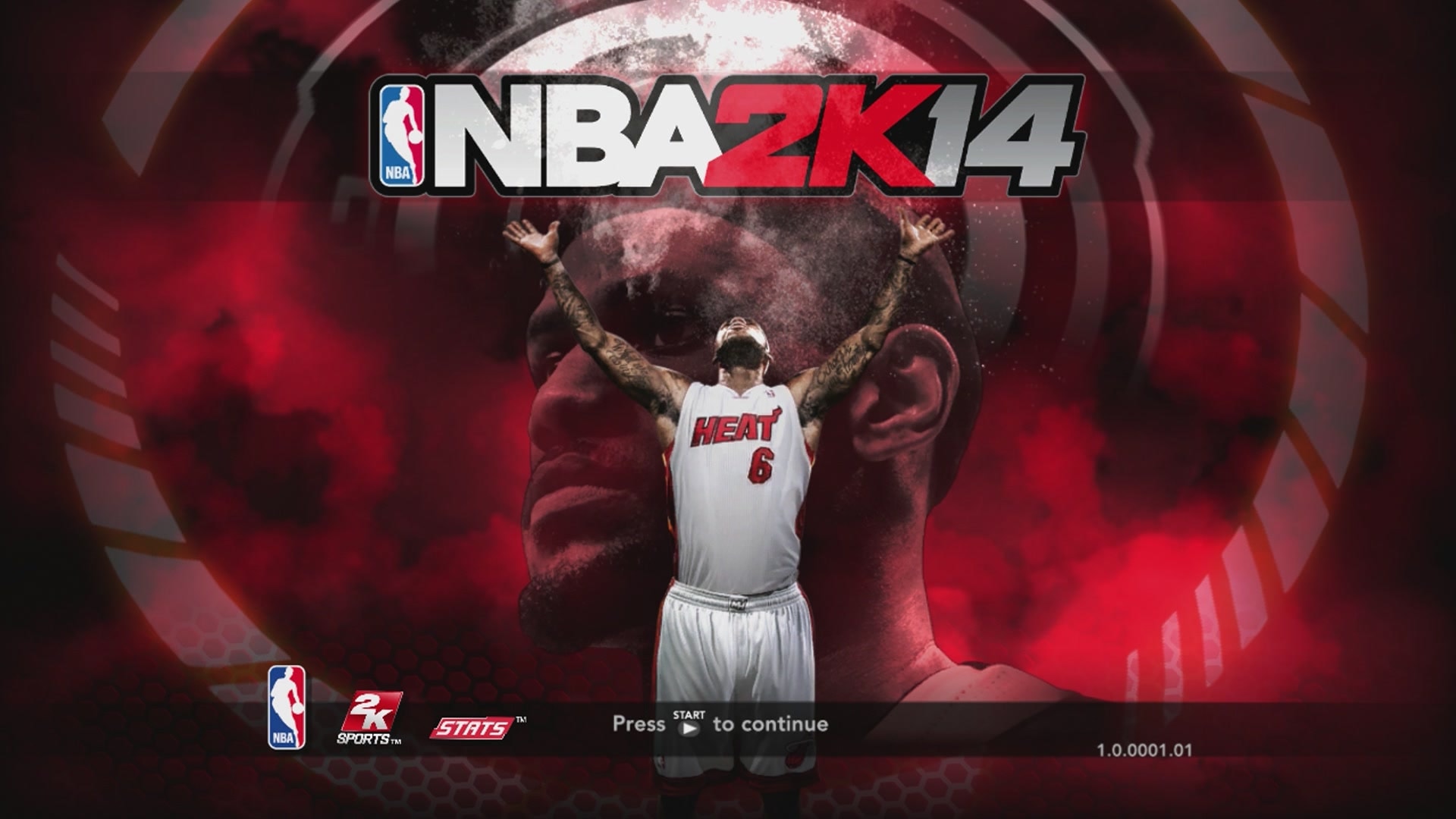 NBA 2K14 title screen for Xbox 360